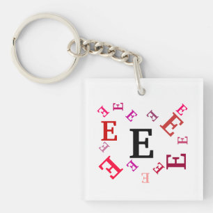 Keychain - Jumbled Letters in Red