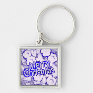 Keychain, Merry Christmas purple colour classic Keychain