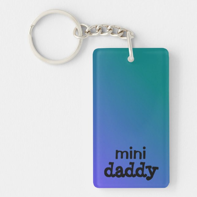 Keychain "mini daddy" Add child's Photo and Name (Front)
