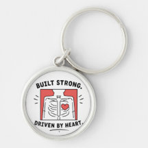 Keychain | Minimalist Anatomical Heart Key Ring