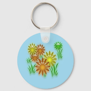 Keychain - Neon Flowers