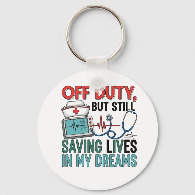 keychain Nurse off Duty (Front)