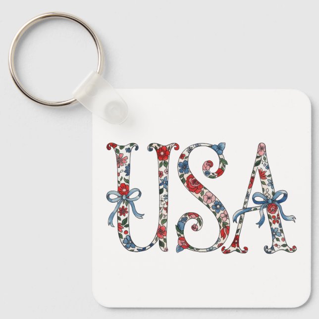   Keychain Patriotic US 250th Anniversary Keychain (Front)