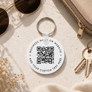 Keychain   Personalized QR Code Business Promo Tag