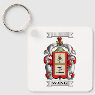 Keychain Wang Surname And Shield