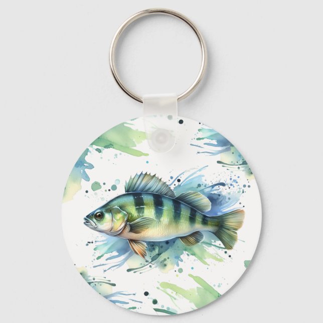 Keychain - Watercolor Series: Perch (Front)