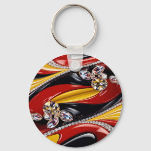 Keychain with Belgian Colors Design