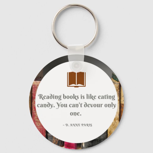 Keychain with Book Quote (Front)