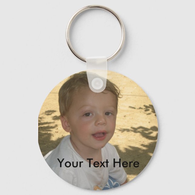 Keychain with Custom Image and Text (Front)