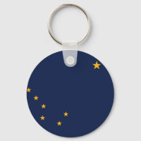 Keychain with Flag of Alaska State