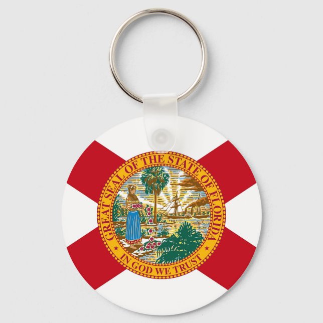 Keychain with Flag of Florida State (Front)