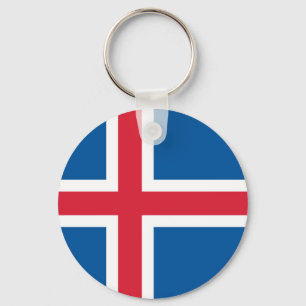 Keychain with Flag of Iceland