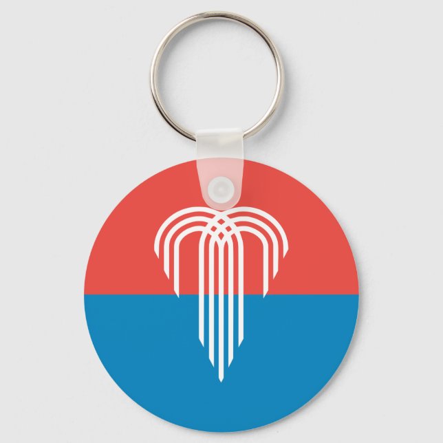 Keychain with Flag of Kansas City, Missouri (Front)