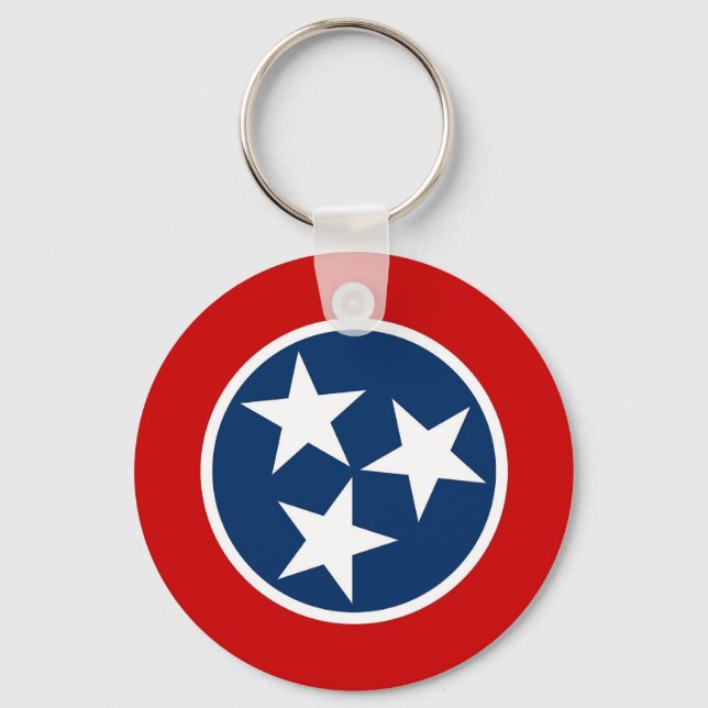 Keychain with Flag of Tennessee State (Front)