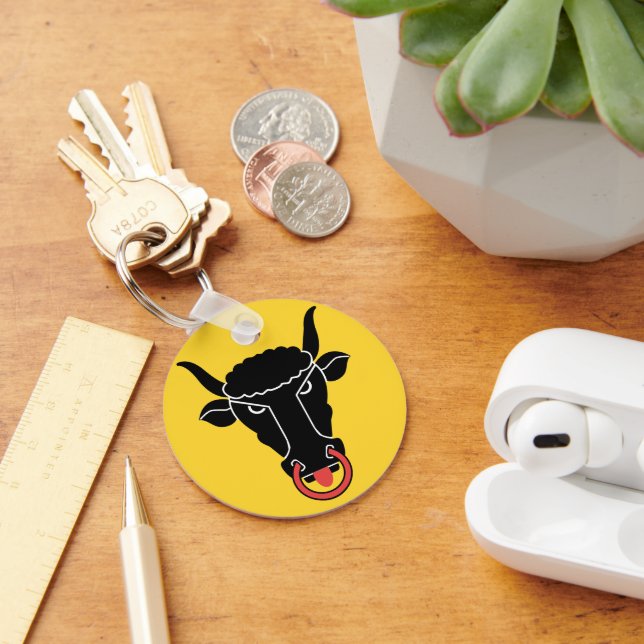 Keychain with Flag of Uri canton, Switzerland (Desk)