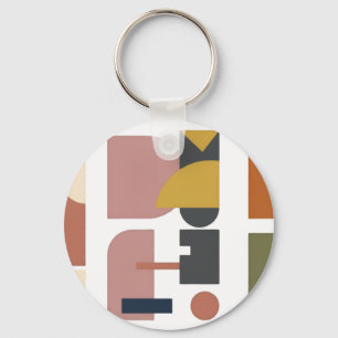 Keychain with Geometric Design