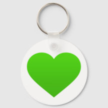 keychain with green heart