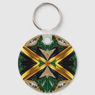 Keychain with Jamaican Colours Design