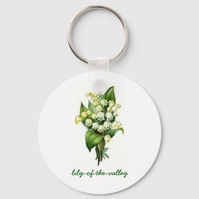 Keychain with Lily-of-the-Valley Design (Front)