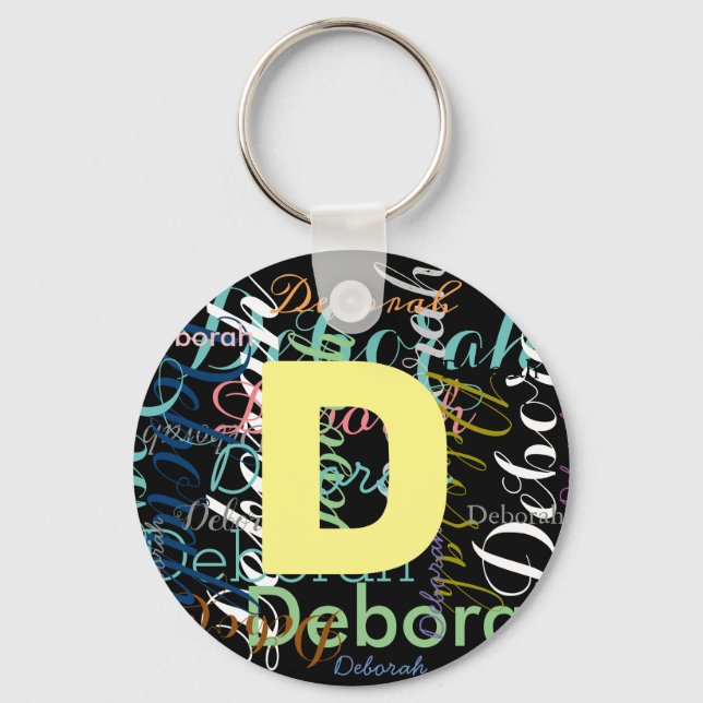 keychain with name initial (Front)