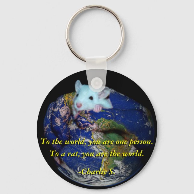 Keychain: World Rat Keychain (Front)