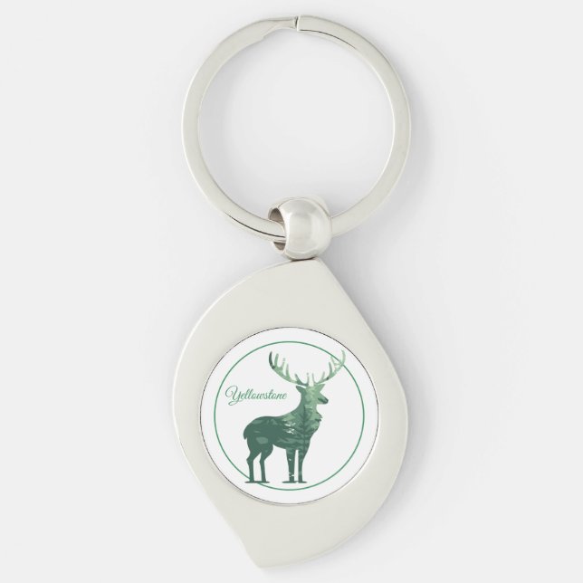 Keychain-Yellowstone Elk Keychain (Front)