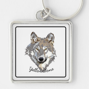 Keychain-Yellowstone Wolf Keychain