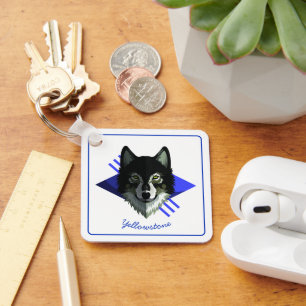 Keychain-Yellowstone Wolf Keychain