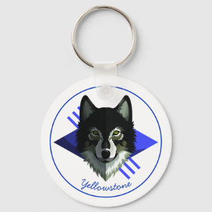 Keychain-Yellowstone Wolf Keychain