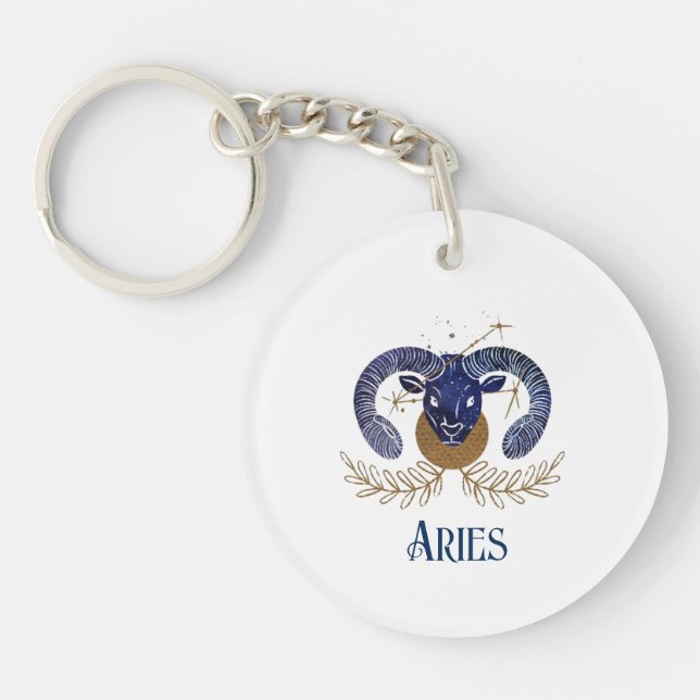 Keychain-Zodiac Aries Keychain (Front)