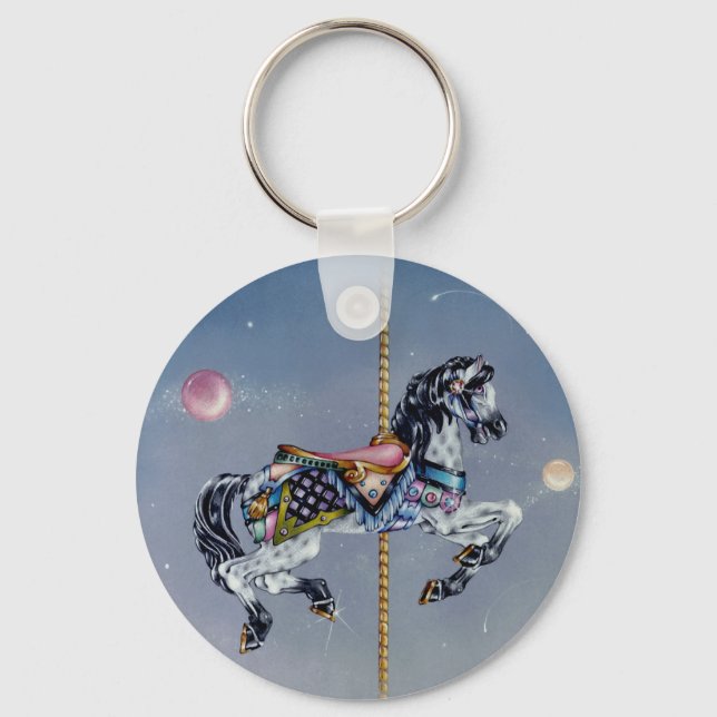 Keychains - Grey Mare Carousel Horse (Front)
