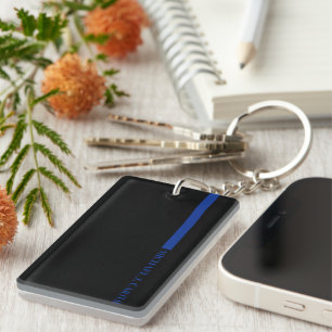 Keychains Thin Blue Line Personalized Keepsake
