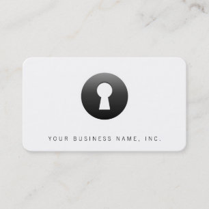 Keyhole Button Business Card