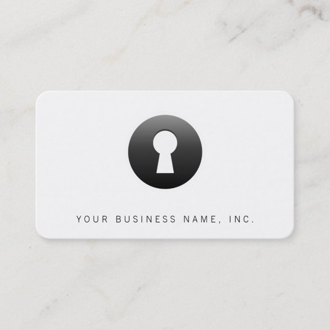 Keyhole Button Business Card (Front)