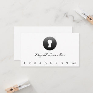 Keyhole Button Loyalty Card