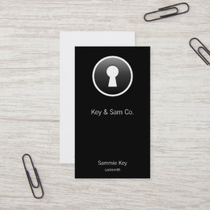Keyhole Button-style Business Card