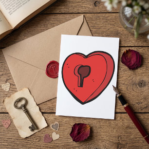 Keyhole Heart Invitation