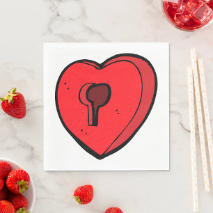 Keyhole Heart Napkin