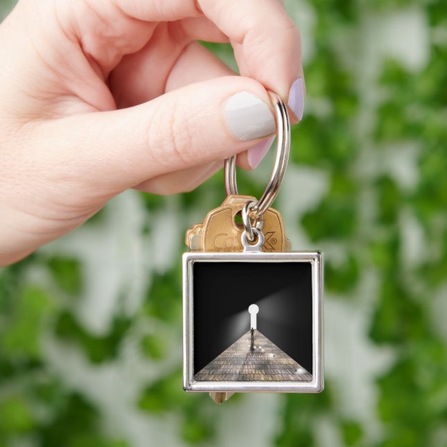 Keyhole in space keychain (Hand)