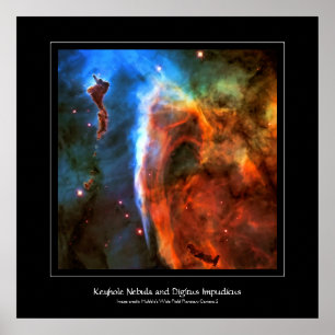 Keyhole Nebula and Digitus Impudicus Poster