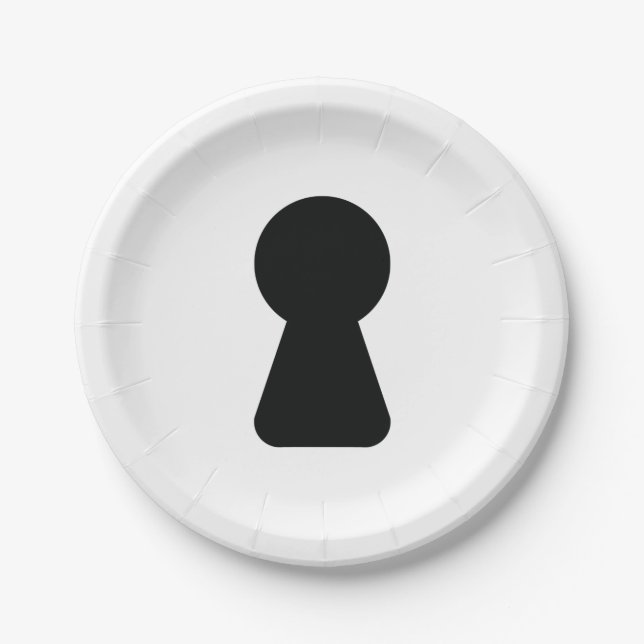 KEYHOLE PAPER PLATE (Front)