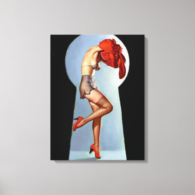 Keyhole Pin Up Canvas Print (Front)