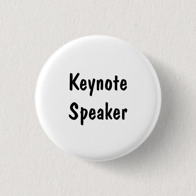 Keynote Speaker 1 Inch Round Button (Front)