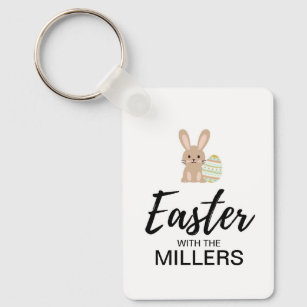 Keyring Personalised Easter 'with the family" 