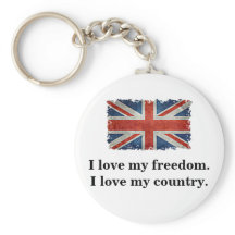 Keyring - Union Jack Flag With Patriotic Slogan 5