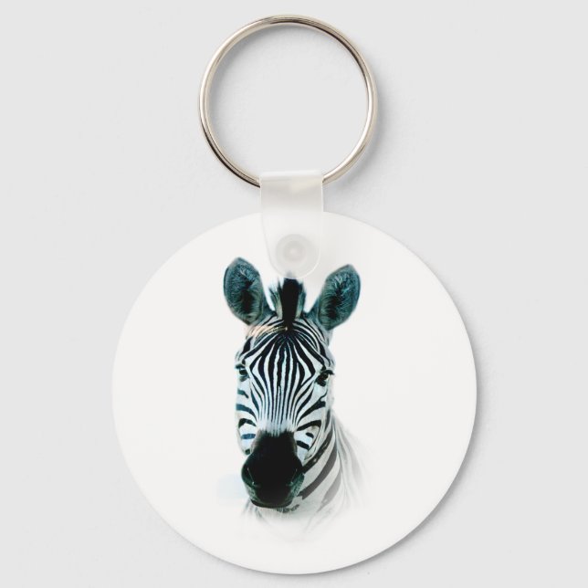 Keyring with zebra head portrait in africa (Front)
