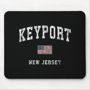 Keyrt New Jersey Nj Vintage American Flag Srts Des Mouse Pad