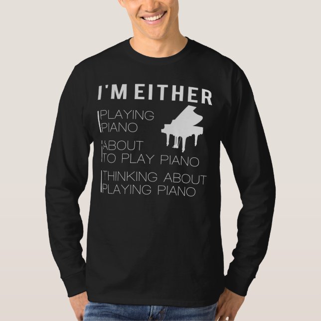 Keys and Chuckles: Funny Piano T-Shirt (Front)