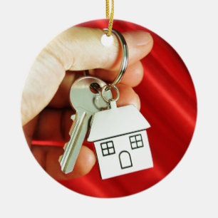 Keys for a new home! ceramic ornament