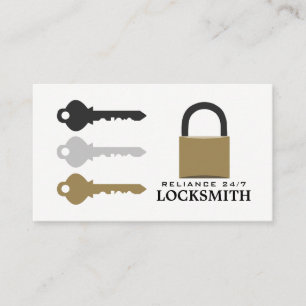 Keys & Padlock, Locksmith Business Card